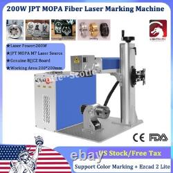 JPT MOPA M7 200W Fiber Laser Marking Machine Metal Steel Engraving Fit Lightburn
