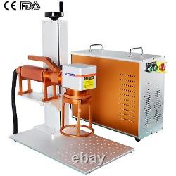 JPT MOPA M7 60W Fiber Laser Marking Machine Metal Marking with Rotary US Ship