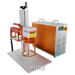JPT MOPA M7 60W Fiber Laser Marking Machine Metal Marking with Rotary US Ship