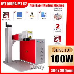 JPT Mopa Laser 100W Fiber Laser Marking Machine Engraver Marker 300mmx300mm Lens