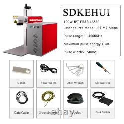 JPT Mopa Laser 100W Fiber Laser Marking Machine Engraver Marker 300mmx300mm Lens