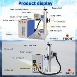 JPT Mopa M7 100W Fiber Laser Engraver Marking Cutting Machine with Rotary US
