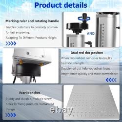 JPT Mopa M7 100W Fiber Laser Engraver Marking Cutting Machine with Rotary US