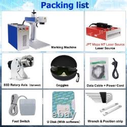 JPT Mopa M7 100W Fiber Laser Engraver Marking Cutting Machine with Rotary US