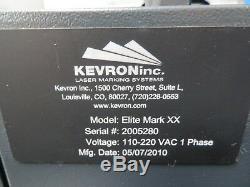Kevron Inc Elite Mark XX IGP Photonics Fiber Laser Marking Machine with Rotary