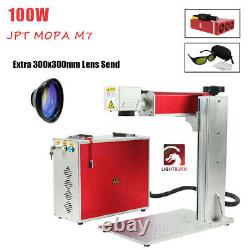 Laser 100W JPT MOPA Fiber Laser Engraver Color Marking 110+Extra 300mm Lens Send