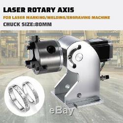 Laser Rotaion Axis F/ Fiber Laser Marking machine Engraving Rotary shaft 80 CNC