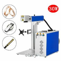 Laserfocus 30W 150150mm Fiber Laser Marking Machine + 80mm Rotary Attachment US