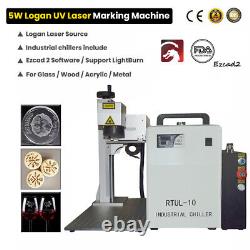 Logan 5W uv Laser fiber Laser Marking Leather Plastic Glass Packaging 200x200mm