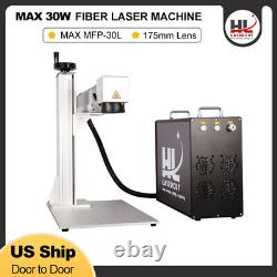 MAX 30W Fiber Laser Marking Machine Engraving Metal Engraver JCZ Controller FDA