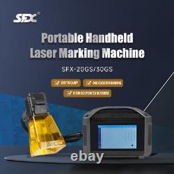 MAX 30W Fiber Laser Marking Machine Metal Engraving 100mm Lens with Battery