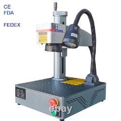 MAX 50W Fiber Laser Marking Engraving Machine with Rotary Axis FEDEX NO CUSTOM
