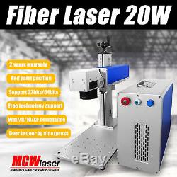 MCWlaser 20W MOPA Fiber Laser Marking Machine & Rotary Aluminum Black Color