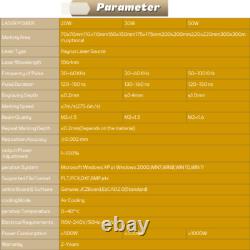 MCWlaser 30W Raycus Metal Fiber Laser Marking Machine Engraver with Rotary Axis
