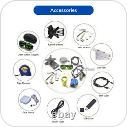 MCWlaser 30W Raycus Metal Fiber Laser Marking Machine Engraver with Rotary Axis