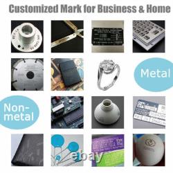 MCWlaser 30W Raycus Metal Fiber Laser Marking Machine Engraver with Rotary Axis