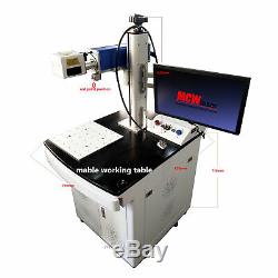 MCWlaser Raycus/ MAX 30W Fiber Laser Marking Engraving Machine & Rotary