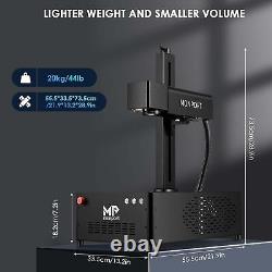 MONPORT 20W Fiber Laser Engraver + Rotary Axis Metal Marking Electric Lifting
