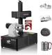 Monport 20w Fiber Laser + Rotary Axis Engraver Marking Machine Electric Lifting
