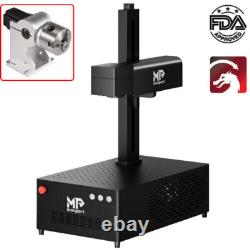 MONPORT 20W Fiber Laser + Rotary Axis Engraver Marking Machine Electric Lifting
