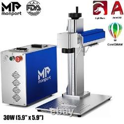MONPORT 30W 6 x 6 Fiber Laser Marking Machine Metal Marker Engraver Lightburn