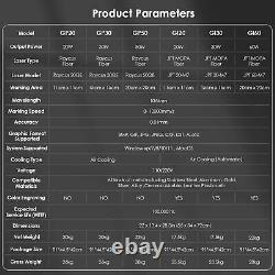 MONPORT GP20W Fiber Laser Engraver with Lightburn Metal Marking Electric Lifting