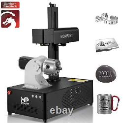 MONPORT JPT Mopa 30W Fiber Laser Engraver Motorized LightBurn Comp w Rotary Axis