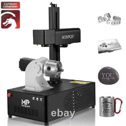 MONPORT JPT Mopa 30W Fiber Laser Engraver Motorized LightBurn Comp w Rotary Axis