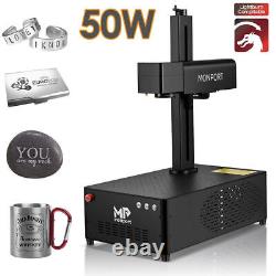 MONPORT Raycus 50W Fiber Laser Engraver Marker Metal Etching 8x8 Electric Lift