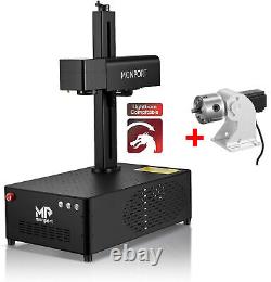 MONPORT Raycus 50W Fiber Laser Engraver w Rotary Axis 7.9x7.9 360° Marking