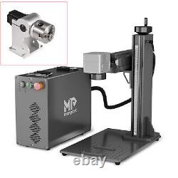 MOPA 60W Fiber Laser Engraver &Rotary Axis Metal Stone Marking Machine MONPORT