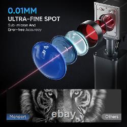 MOPA 60W Fiber Laser Engraver &Rotary Axis Metal Stone Marking Machine MONPORT