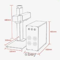 Max 30w Fiber Laser Marking Machine Metal & Plastic Original Bjjcz + 2 Lenses