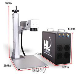 Max 50W Fiber Laser Marking Engraving Machine Metal Engraver with 80mm Rotary