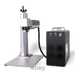 Max 50W Fiber Laser Marking Engraving Machine Metal Engraver with 80mm Rotary