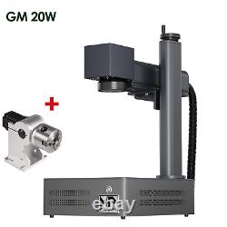 Monport 20W Fiber Laser Engraver Marking Machine Metal Engraving w. Rotary Axis