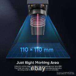 Monport 20W Fiber Laser Engraver Marking Machine Metal Engraving w. Rotary Axis