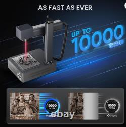 Monport 20W Fiber Laser Engraver Marking Machine Metal Engraving withRotary Axis