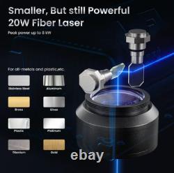 Monport 20W Fiber Laser Engraver Marking Machine Metal Engraving withRotary Axis