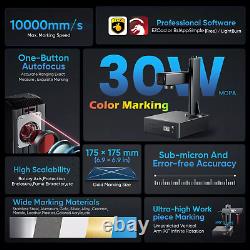 Monport 30W Fiber Laser Engraver 7x7 Mopa Laser Steel Gold Color Marking Machine