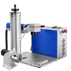 Monport 30W Fiber Laser Engraver With Rotary Axis Lightburn 360° Laser Marking