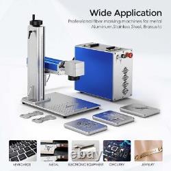 Monport 30W Fiber Laser Engraver with Rotary Axis 360° 30w Laser Marking Lightburn