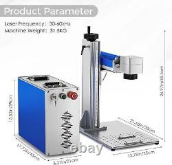 Monport 30W Fiber Laser Engraver with Rotary Axis 360° 30w Laser Marking Lightburn