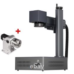 Monport 30W Fiber Laser Marking Machine with Rotary Axis, 6x6 Metal Engraver