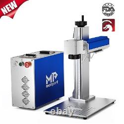 Monport 30W Fiber Laser Marking Machine with Rotary Axis, 6x6 Metal Engraver