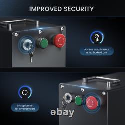 Monport 30W Fiber Laser Metal Engraving Marking 7x7 Desktop MOPA with Rotary Axis