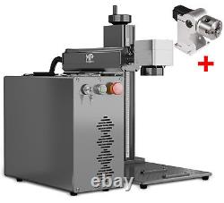 Monport 30W JPT Fiber Laser Marking Engraving Machine 7×7 in with Rotary Axis
