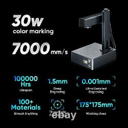 Monport 30W JPT Mopa Fiber Laser Metal Color Marker Engraver 7x7 w Rotary Axis