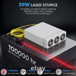 Monport 30W Mopa Fiber Laser Engraver Metal Color Marking Lightburn 90° Rotate