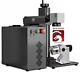 Monport 30w Mopa Fiber Laser Marker Engraver 7x7 With Rotary Axis Color Marking